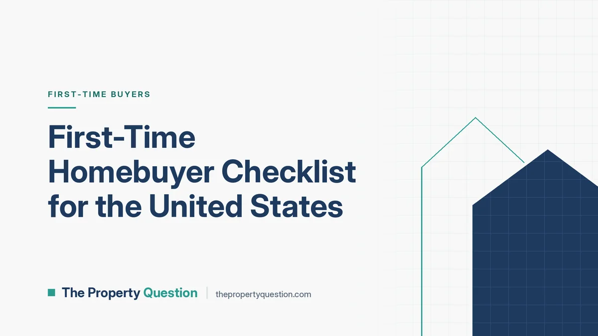 First-Time Homebuyer Checklist for the United States